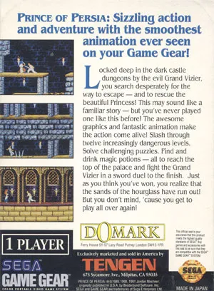 Prince of Persia box back