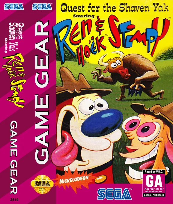 Quest for the Shaven Yak starring Ren Hoek & Stimpy box art