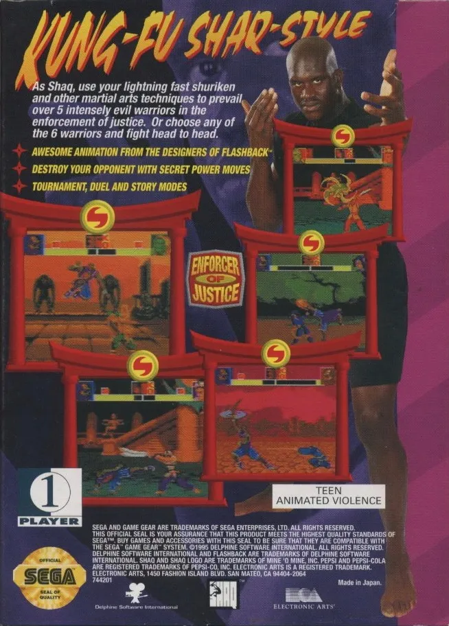 Shaq Fu box back