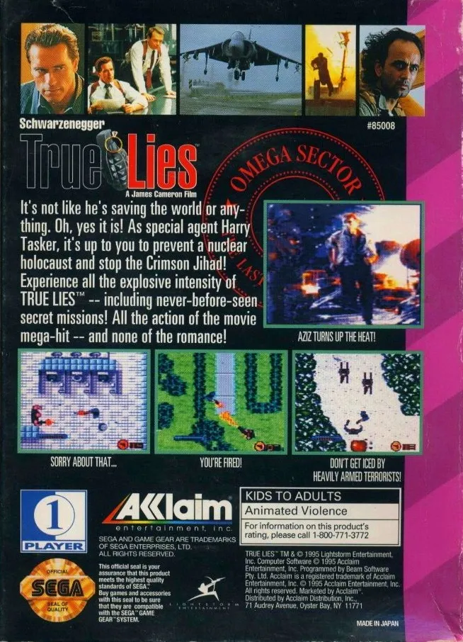 True Lies box back