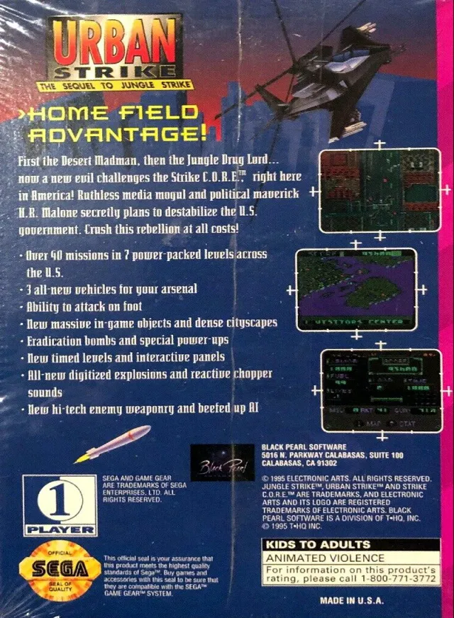 Urban Strike box back
