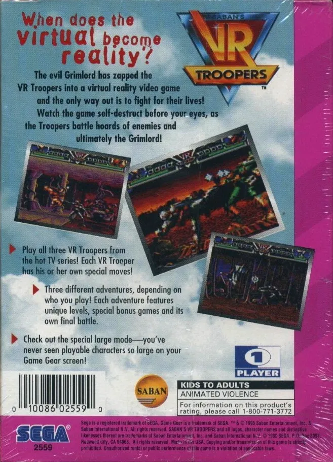 VR Troopers box back