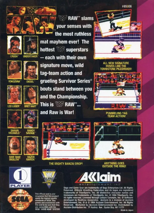 WWF Raw box back