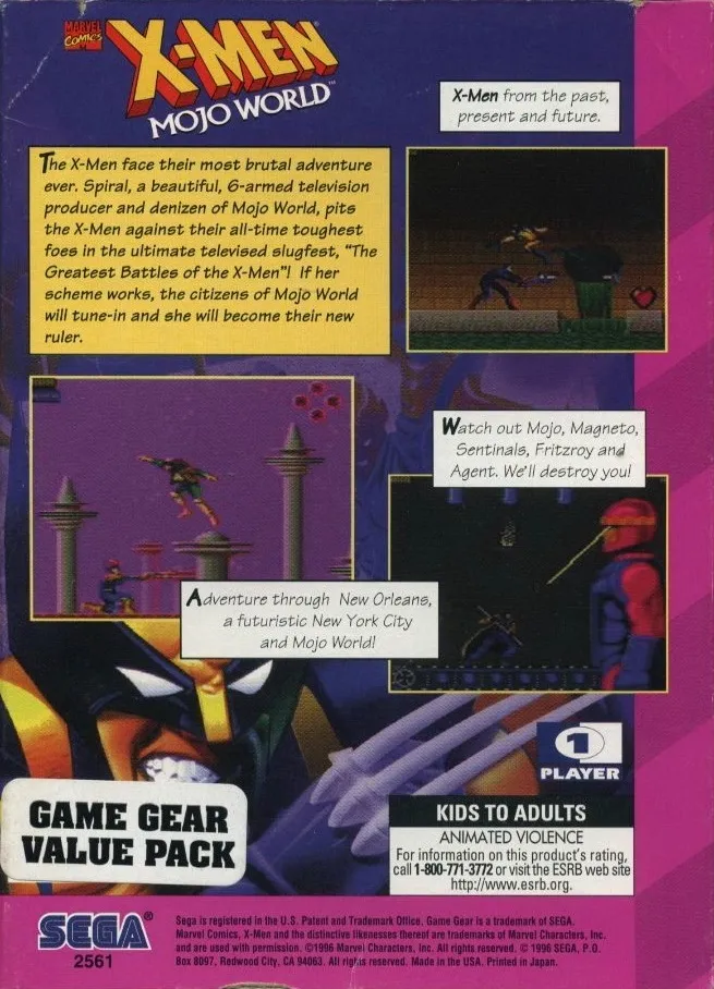 X-Men: Mojo World box back