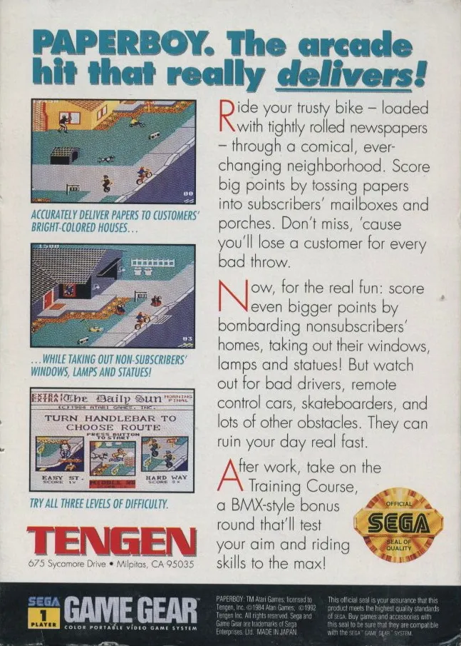 Paperboy box back