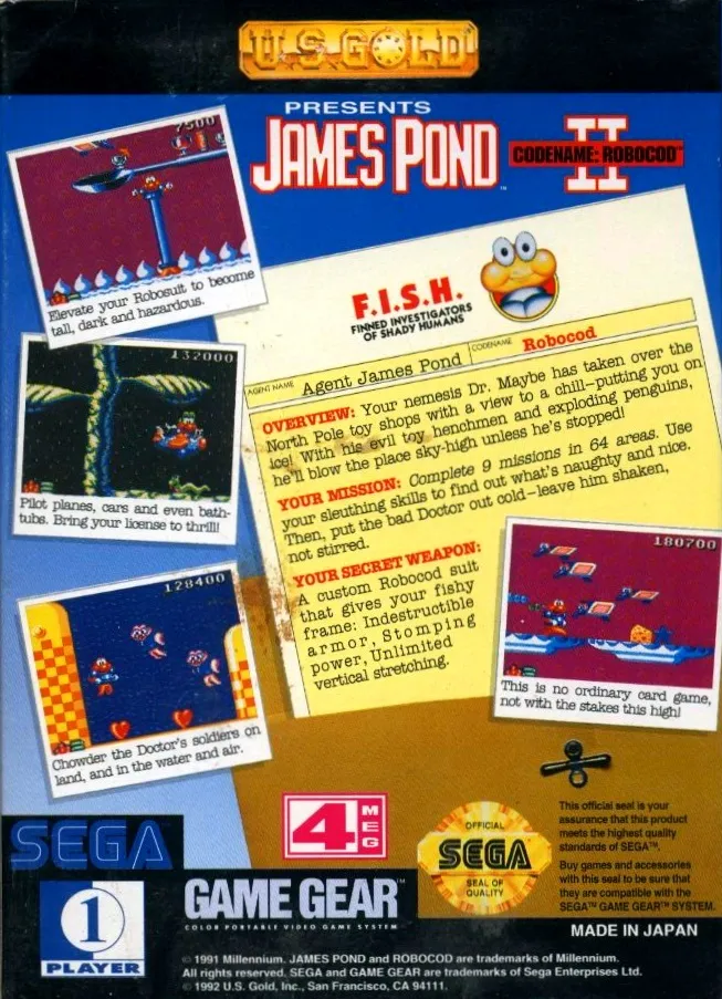 James Pond II: Codename RoboCod box back