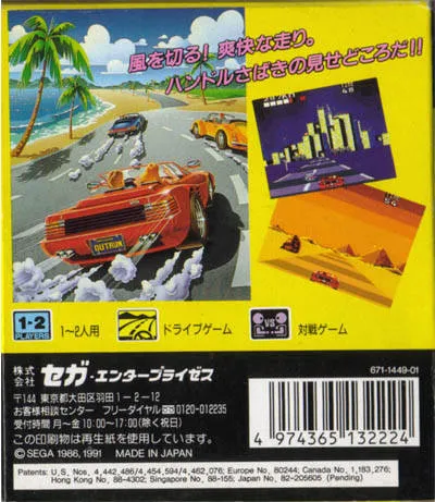 OutRun box back