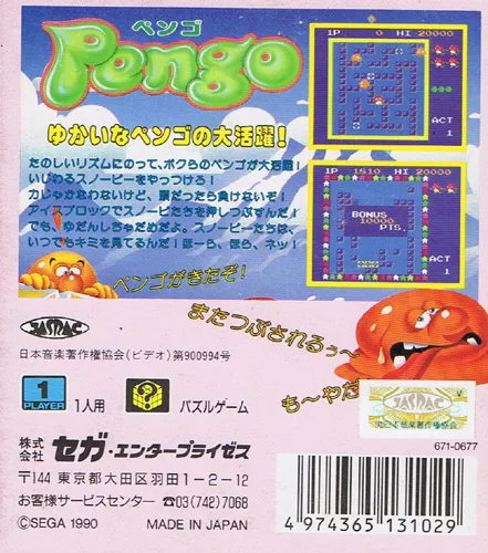 Pengo box back