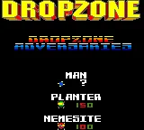 Archer Maclean's Dropzone title screen