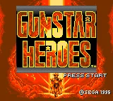 Gunstar Heroes title screen