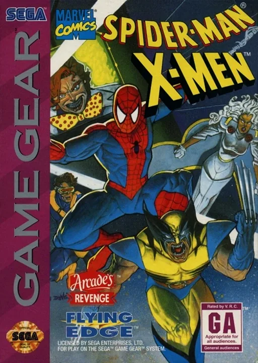 Spider-Man - X-Men - Arcade's Revenge cover art for Sega Game Gear