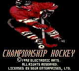 Championship Hockey title screen