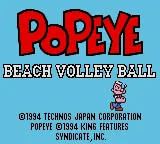 Popeye no Beach Volleyball title screen