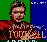 Joe Montana Football title screen