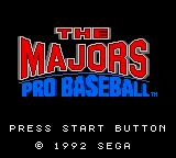 Majors, The - Pro Baseball title screen