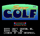 Super Golf title screen