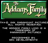The Addams Family title screen
