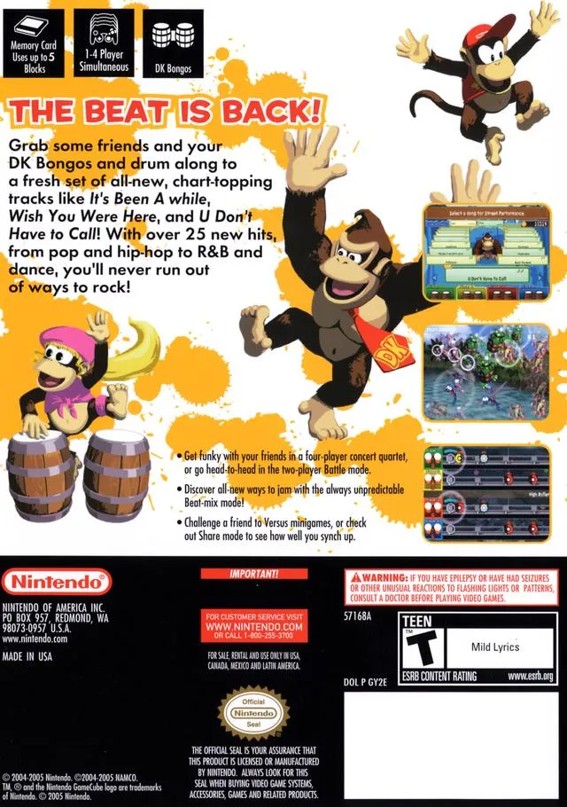 Donkey Konga 2 box back