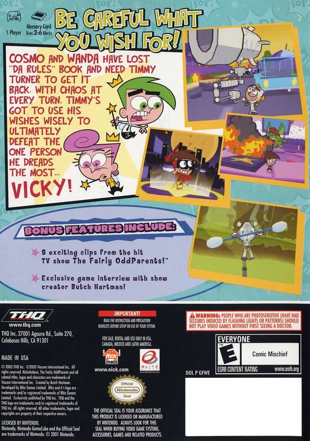 The Fairly OddParents: Breakin' da Rules box back