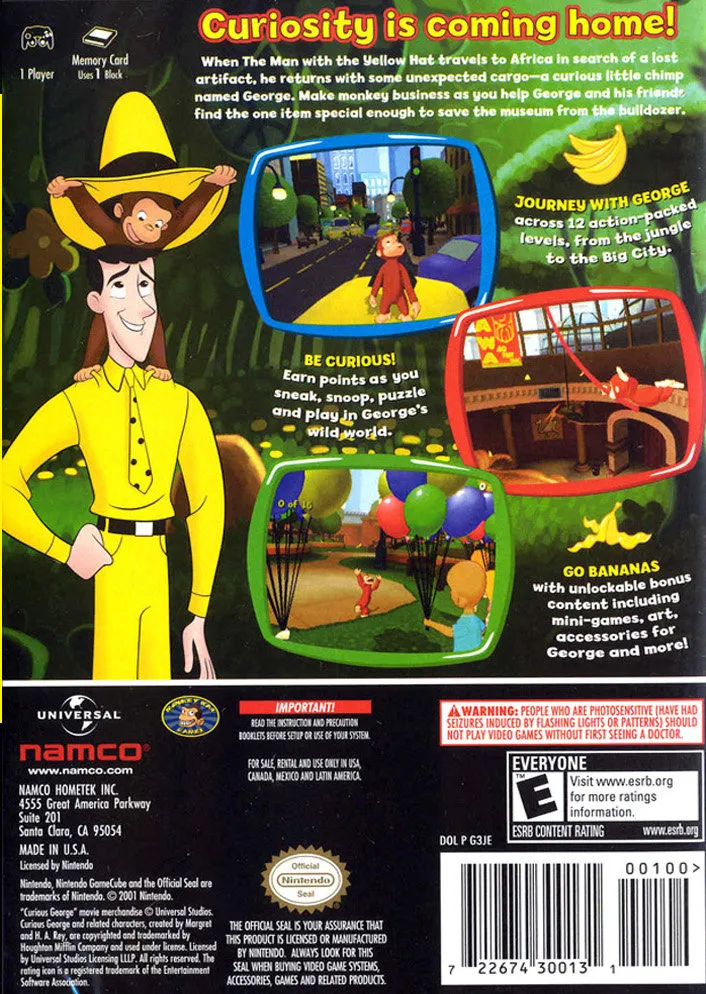 Curious George box back