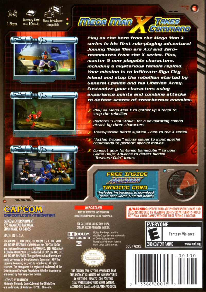 Mega Man X: Command Mission box back