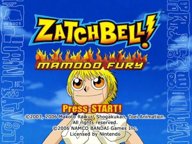 Backdrop artwork for Zatch Bell! Mamodo Fury