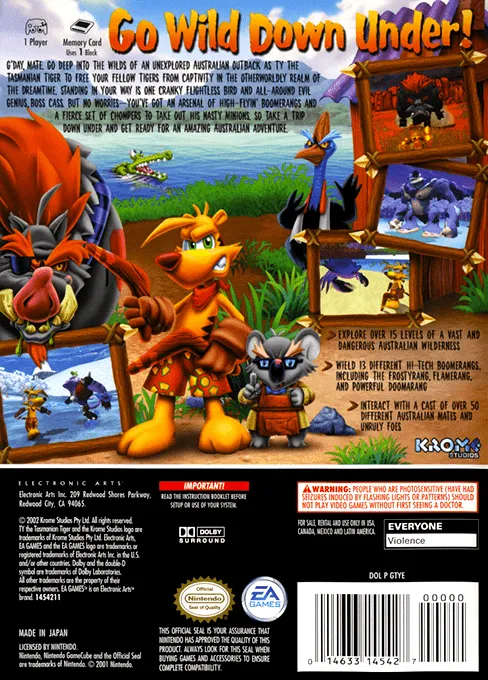 Ty The Tasmanian Tiger box back