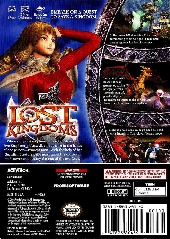 Lost Kingdoms box back