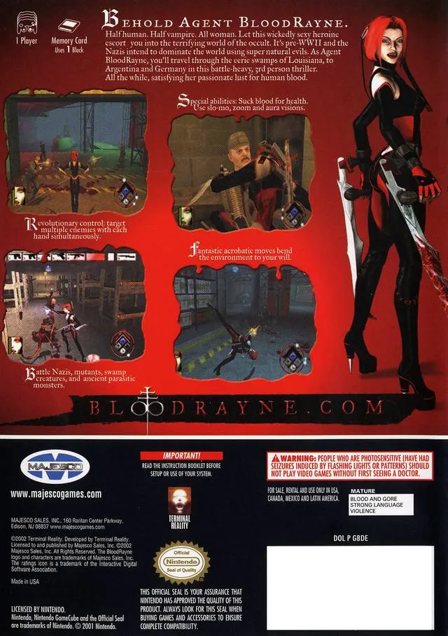BloodRayne box back