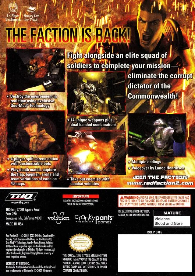 Red Faction II box back