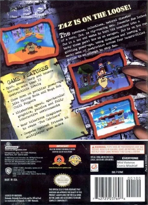 Taz: Wanted box back