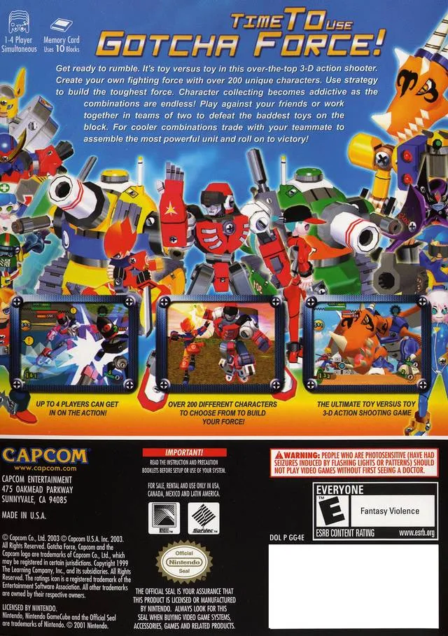 Gotcha Force box back