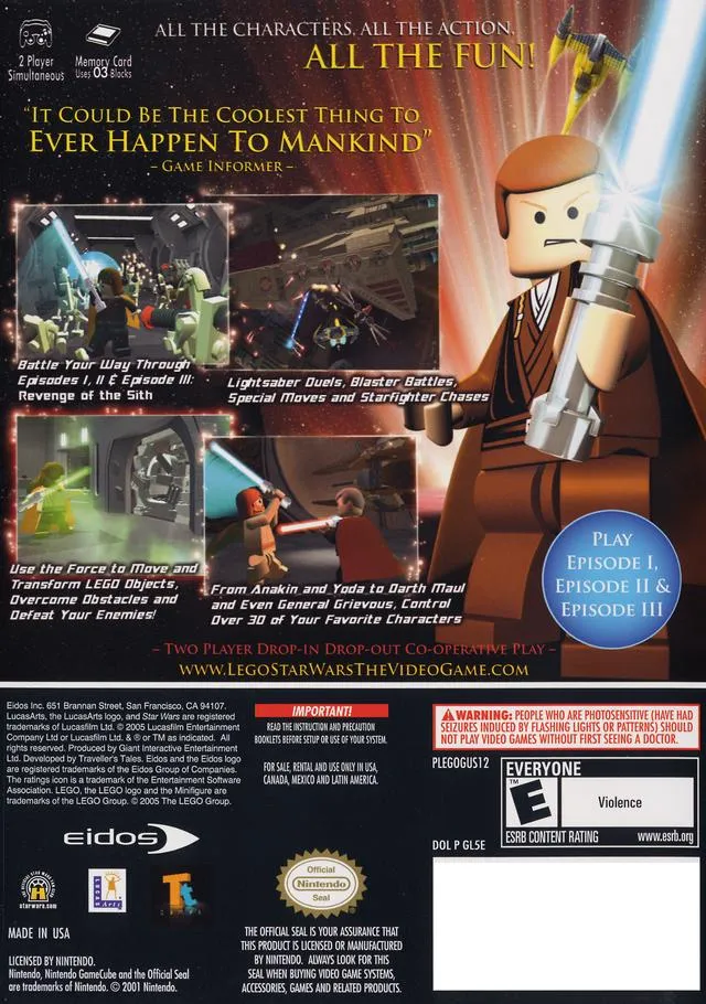 LEGO Star Wars: The Video Game box back