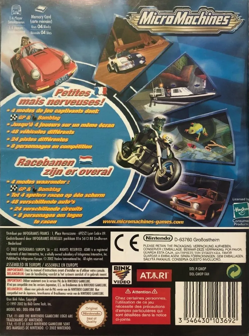 Micro Machines box back