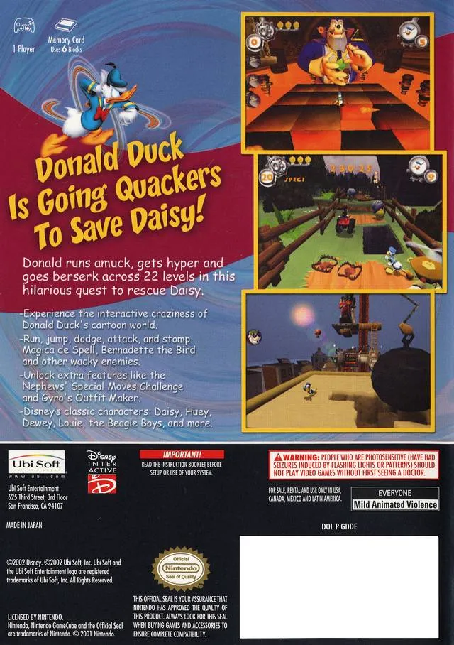 Donald Duck: Goin' Quackers box back