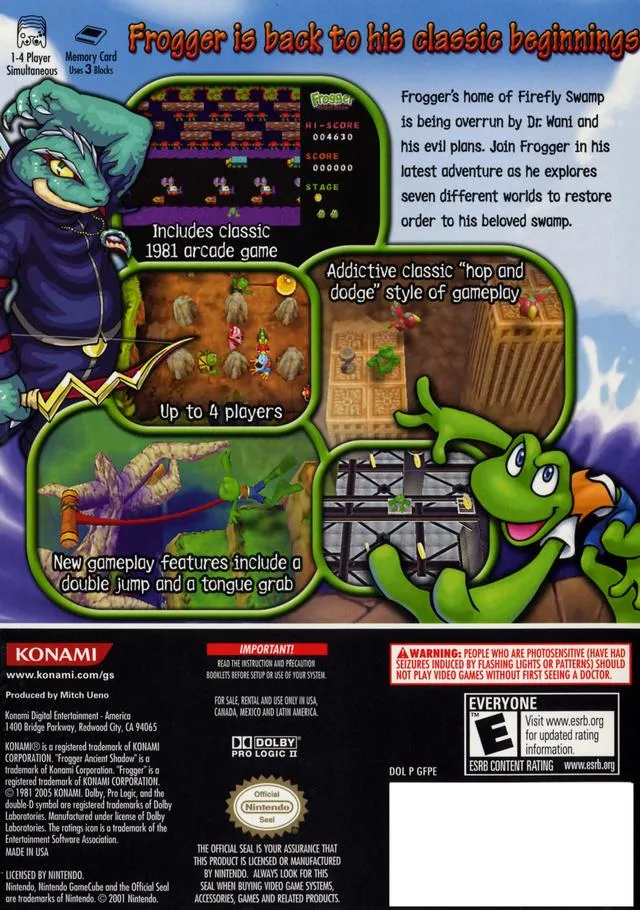 Frogger: Ancient Shadow box back