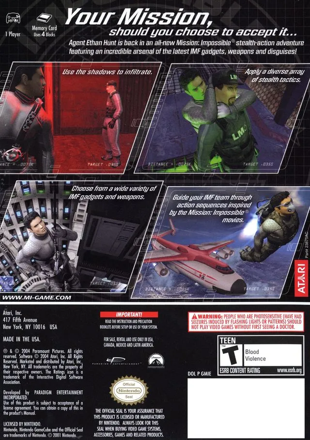 Mission: Impossible: Operation Surma box back