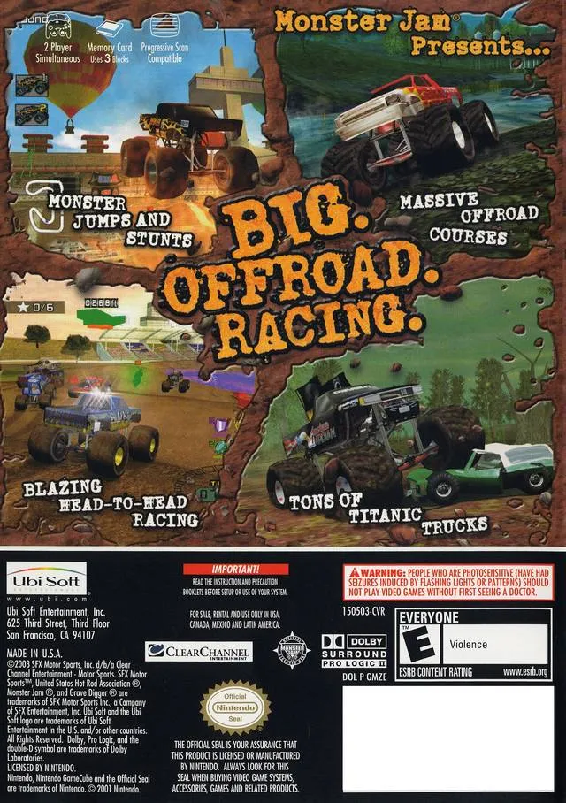 Monster 4x4: Masters of Metal box back