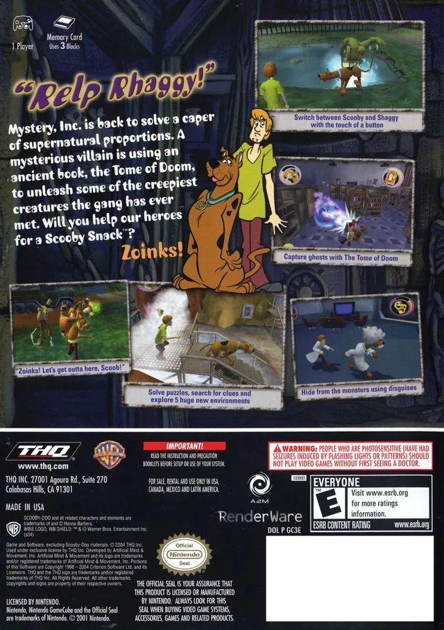Scooby-Doo! Mystery Mayhem box back