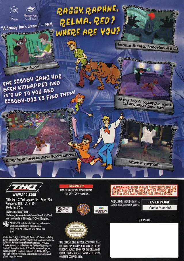 Scooby-Doo! Night of 100 Frights box back