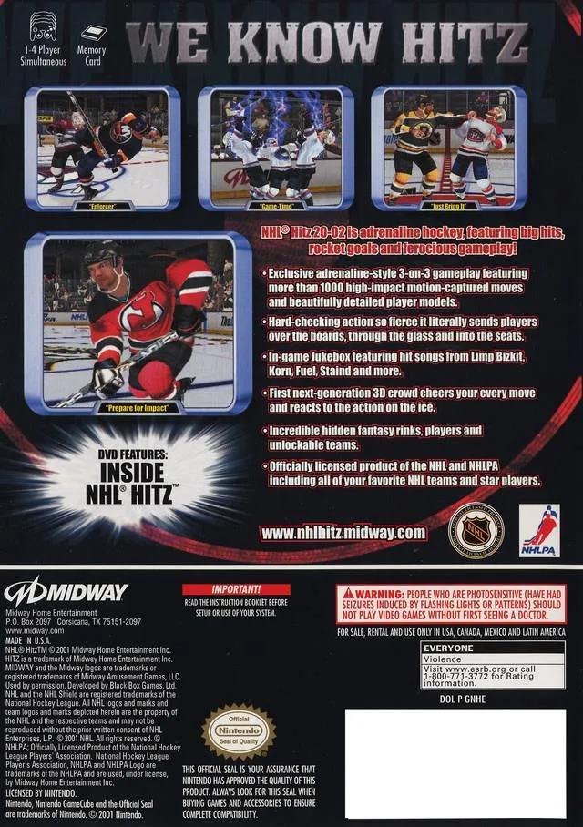 NHL Hitz 2002 box back