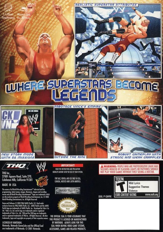 WWE WrestleMania XIX box back
