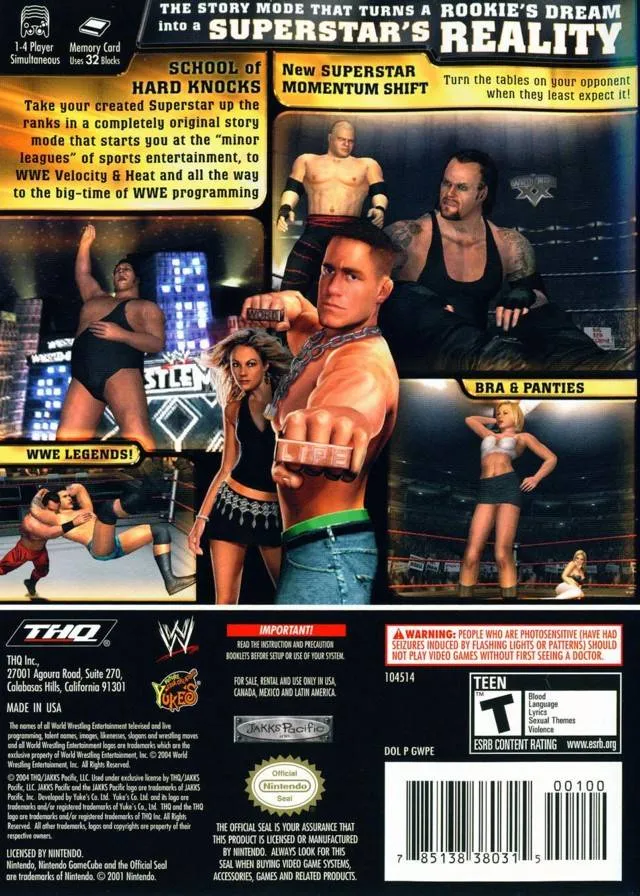 WWE Day of Reckoning box back