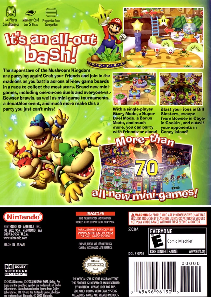 Mario Party 5 box back