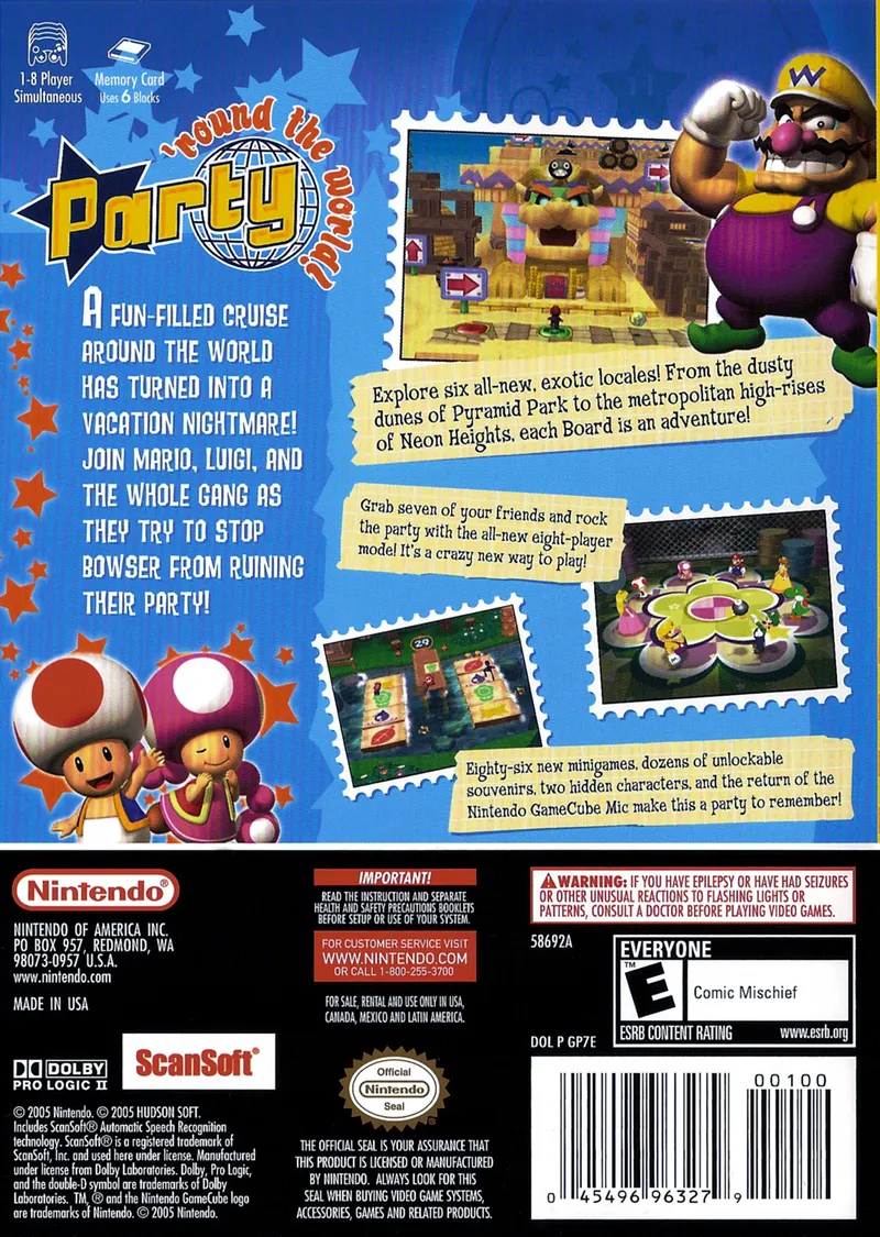 Mario Party 7 box back