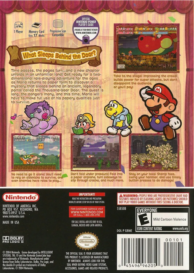 Paper Mario: The Thousand-Year Door box back