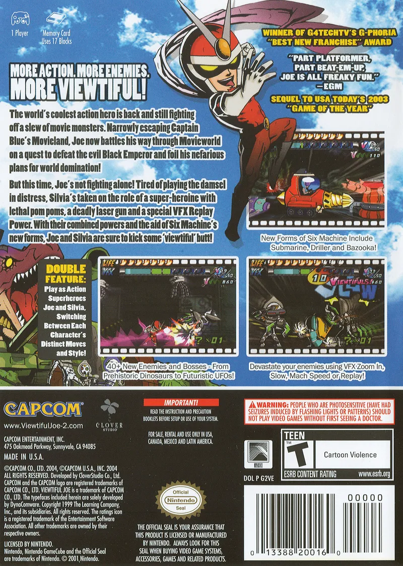Viewtiful Joe 2 box back