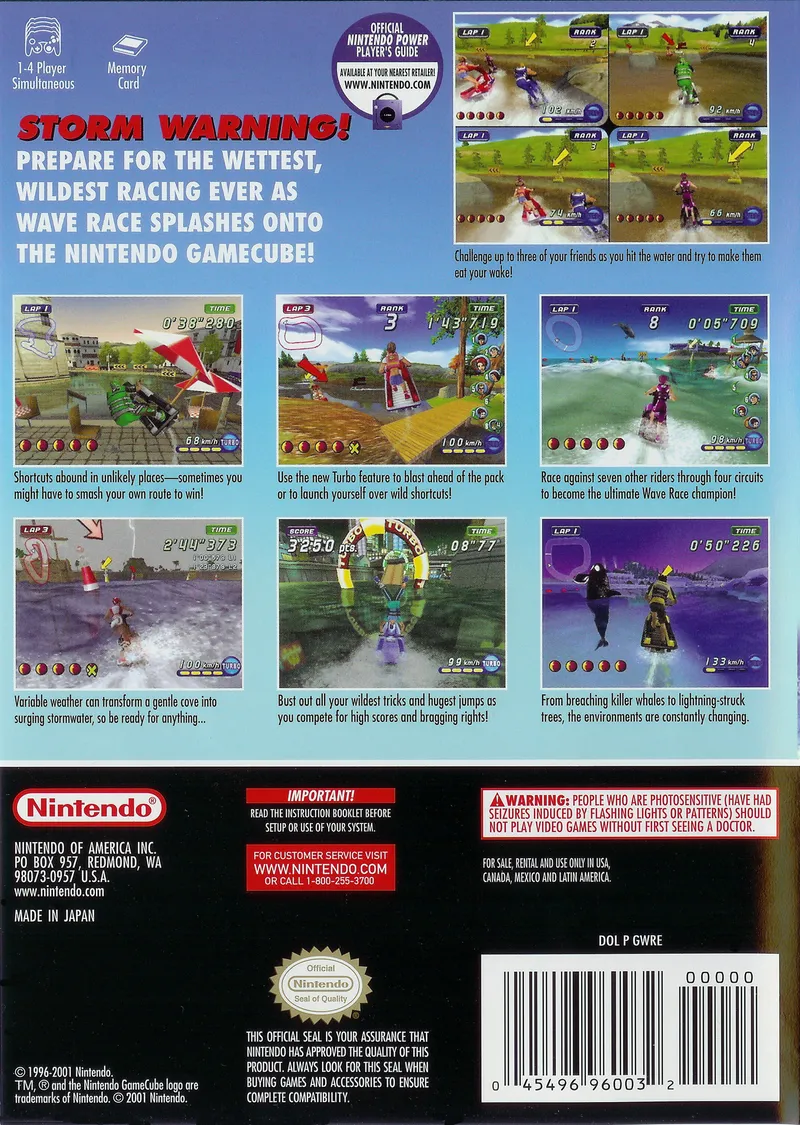 Wave Race: Blue Storm box back