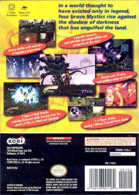 Mystic Heroes box back