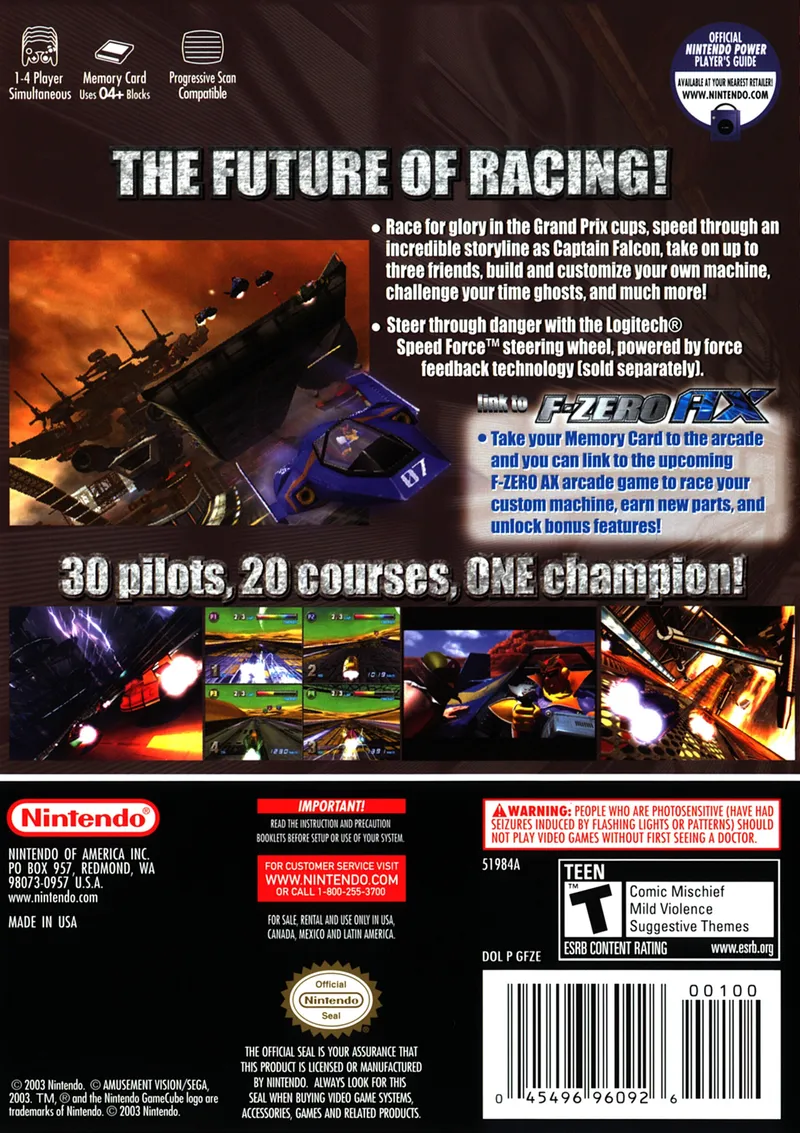 F-Zero GX box back